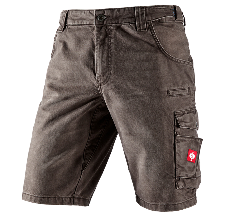 Pantalons de travail: e.s. Short worker en jeans + marron