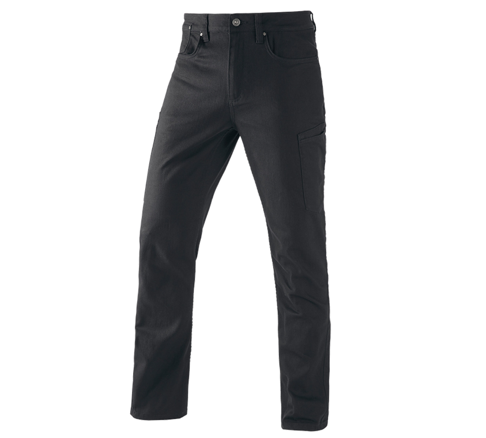 Werkbroeken: e.s. 7-pocket-jeans + zwart