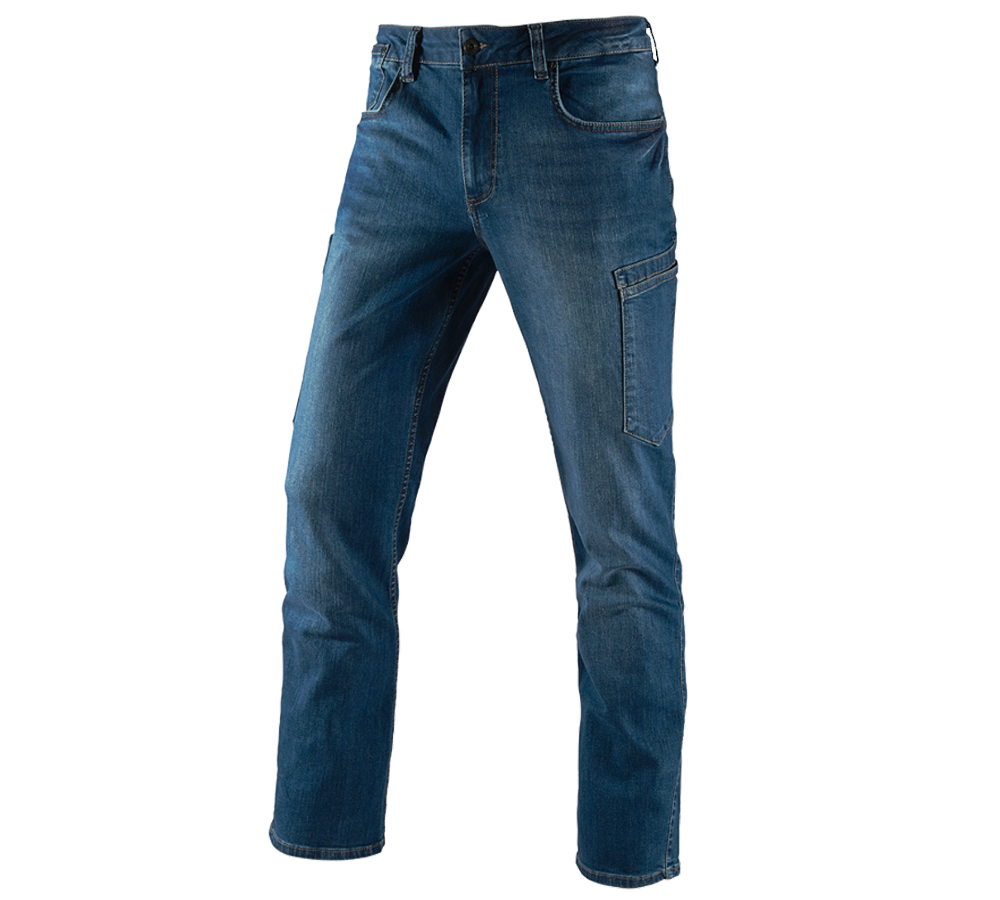 Pantalons de travail: e.s. Jeans à 7 poches + stonewashed