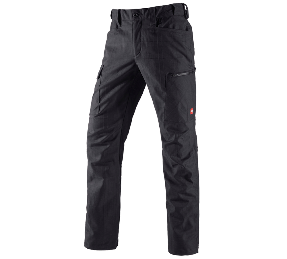 Pantalons de travail: e.s. Pantalon de travail pocket, hommes + noir