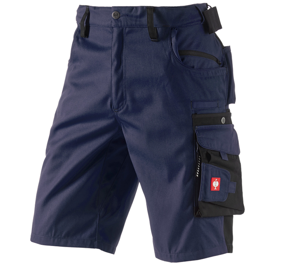Pantalons de travail: Short e.s.motion + bleu foncé/noir