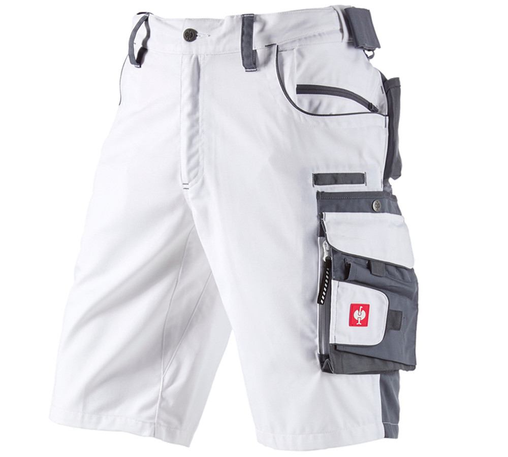Pantalons de travail: Short e.s.motion + blanc/gris