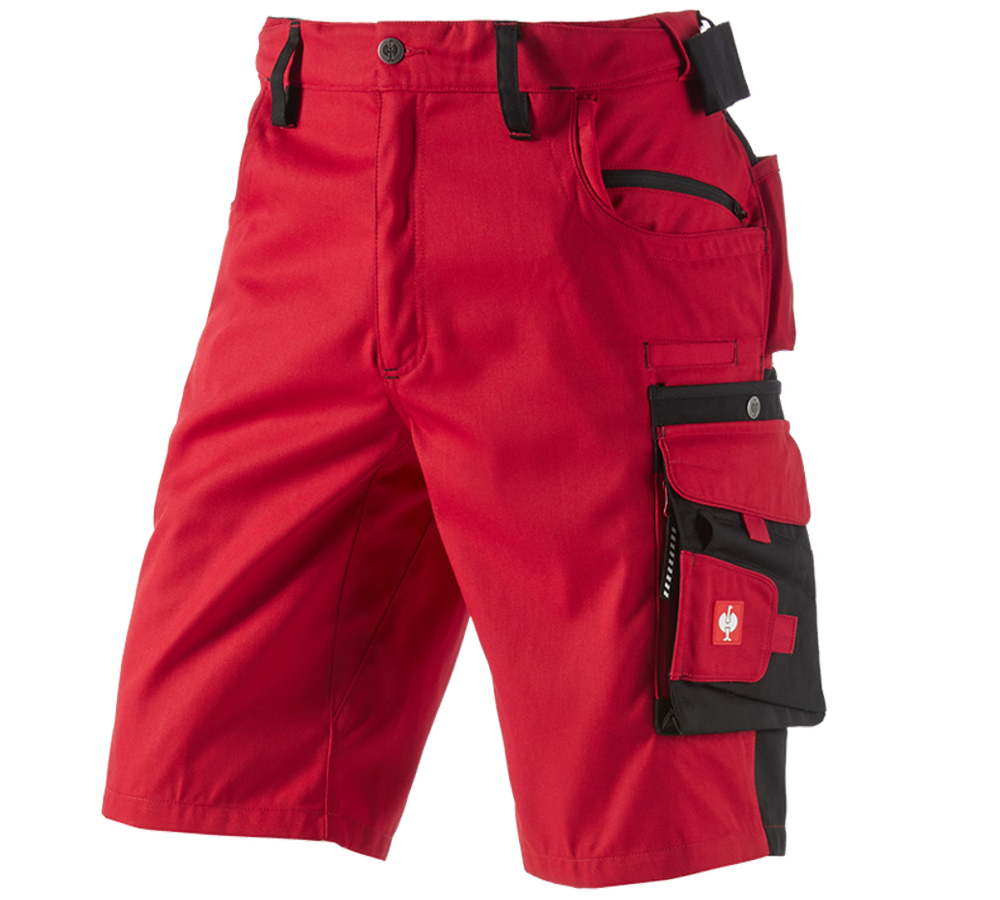 Pantalons de travail: Short e.s.motion + rouge/noir