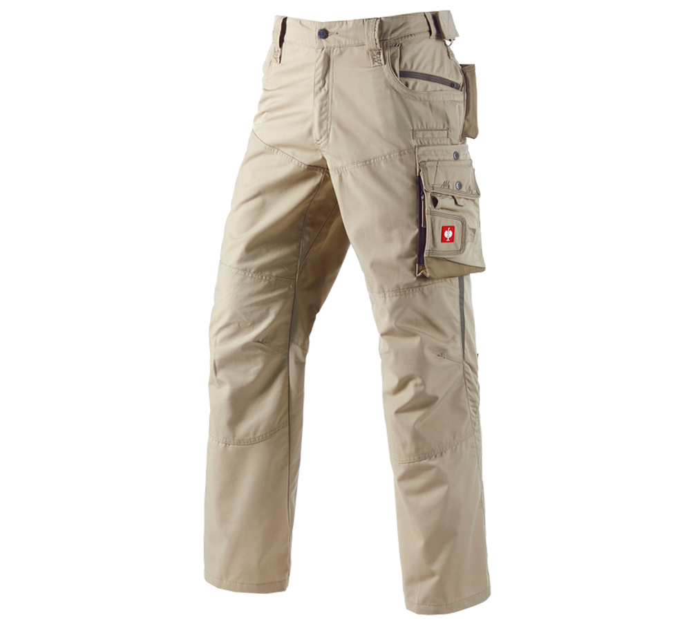 Pantalons de travail: Pantalon à taille élastique e.s.motion d’été + sable/kaki/pierre