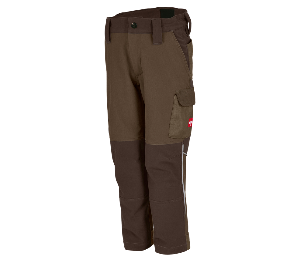 Pantalons: Fonct. pantalon Cargo e.s.dynashield, enfants + noisette/marron