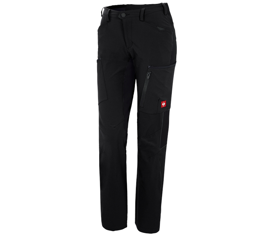 Pantalons de travail: Pantalon Cargo d’hiver e.s.vision stretch, femmes + noir