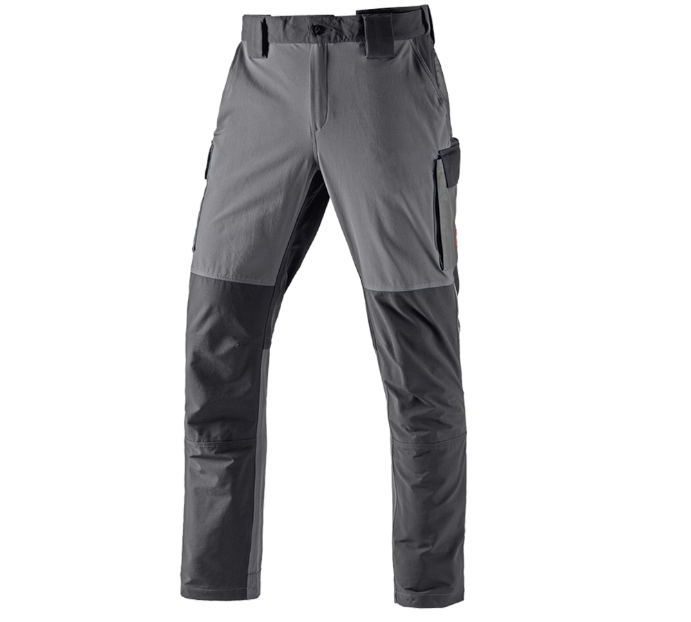 Pantalons de travail: Fonctionnel pantalon cargo d’hiver e.s.dynashield + ciment/graphite