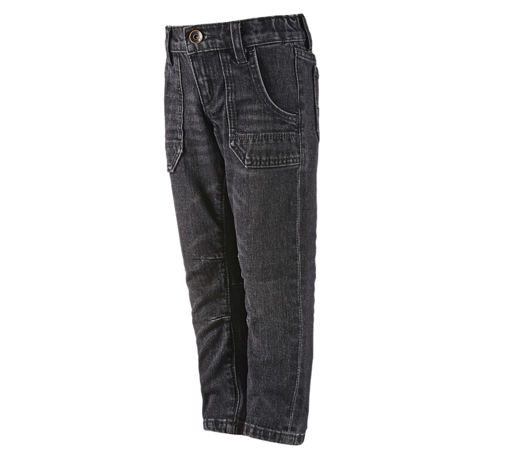 Hosen: e.s. Jeans POWERdenim, Kinder + blackwashed