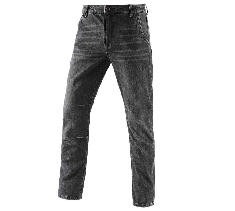 Werkbroeken: e.s. 5-pocket-jeans POWERdenim + blackwashed