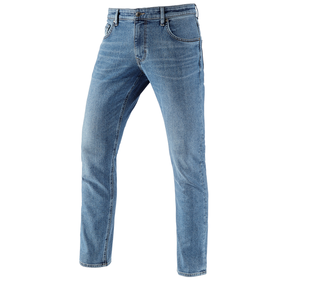 Pantalons de travail: e.s. Jeans élastique 5 poches d’hiver + stonewashed