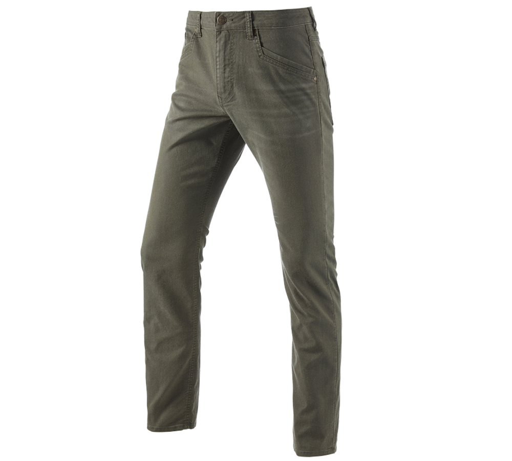 Installateurs / Plombier: Pantalon à 5 poches e.s.vintage + vert camouflage