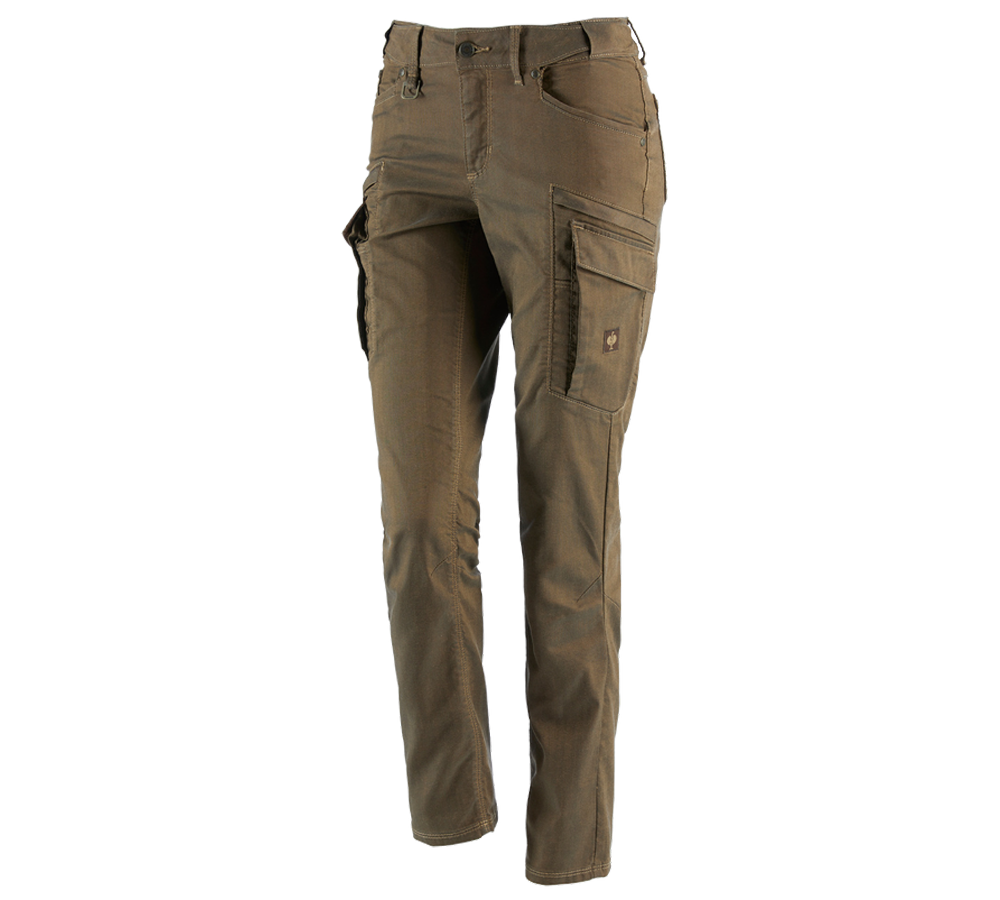 Pantalons de travail: Pantalon Cargo e.s.vintage, femmes + sépia