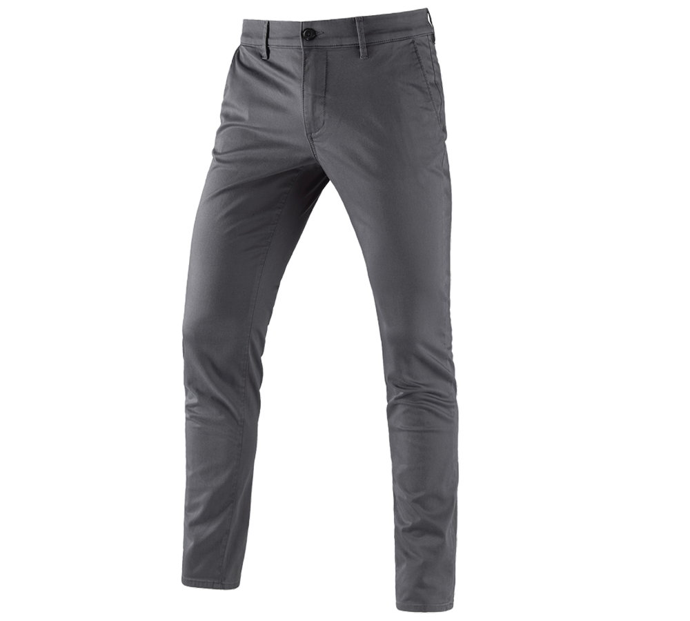Pantalons de travail: e.s. Pantalon de travail à 5 poches Chino + anthracite