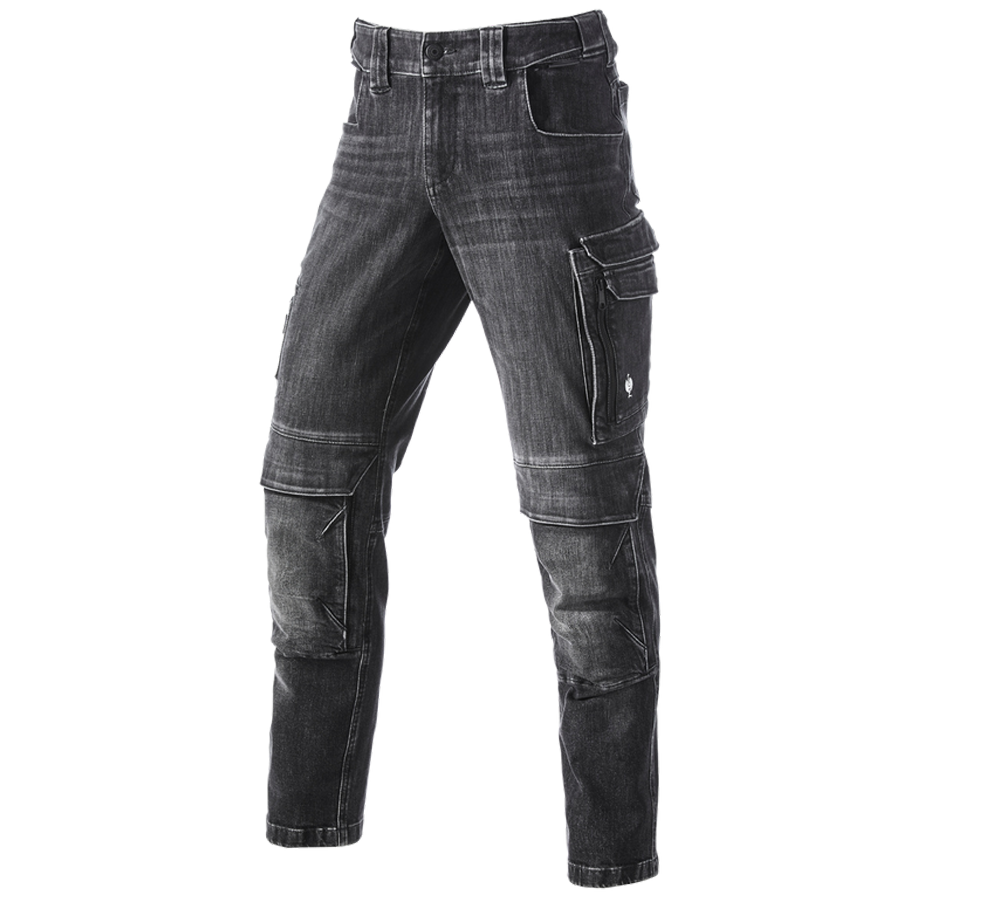 Werkbroeken: Cargo worker-jeans e.s.concrete + blackwashed