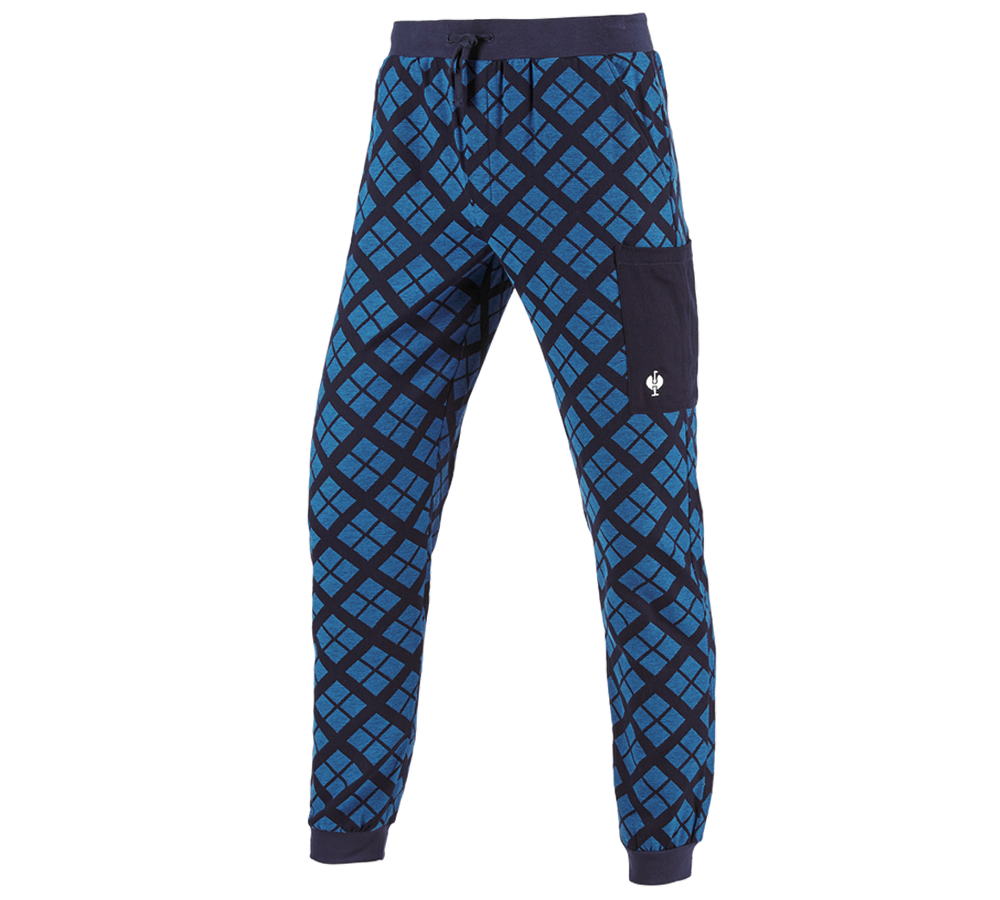 Accessoires: e.s. Pyjama Broek + gentiaanblauw geruit