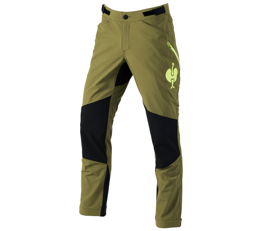 Pantalons de travail: Pantalon de fonction e.s.trail + vert genévrier/vert citron