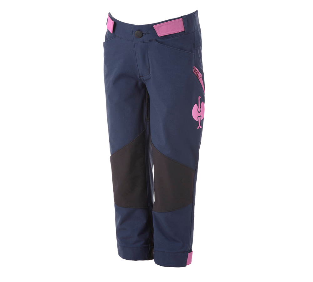 Broeken: Functionele broek e.s.trail, kinderen + diepblauw/tarapink