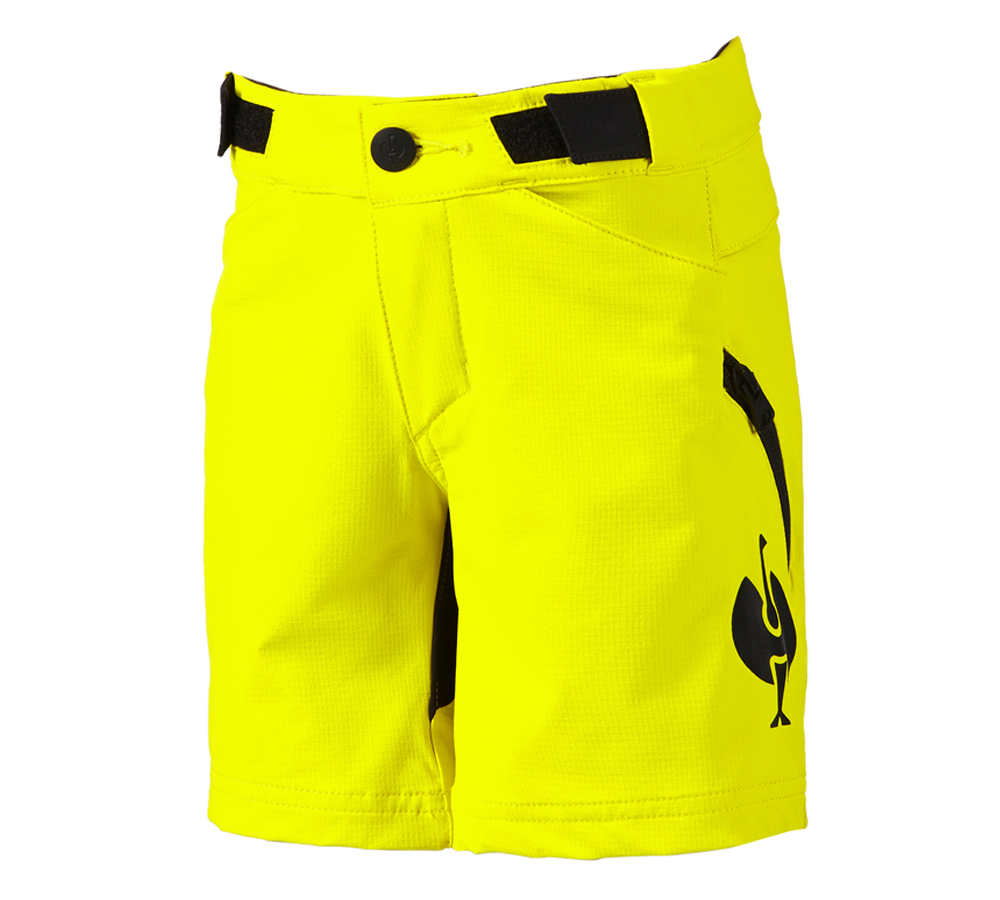 Shorts: Fonctionnelle short e.s.trail, enfants + jaune acide/noir