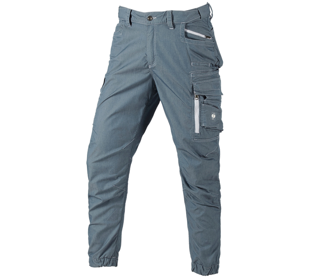 Pantalons de travail: Pantalon Cargo e.s.motion ten d’été + bleu fumée