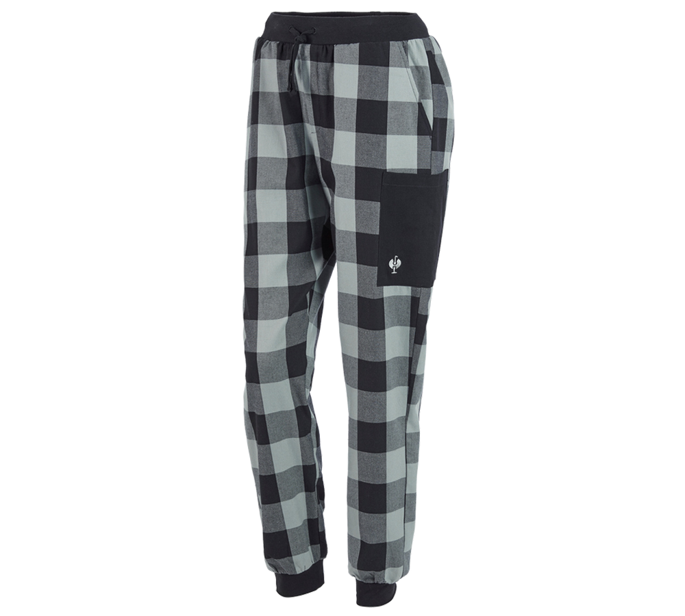 Cadeau-ideeën: e.s. Pyjama broek, dames + stormgrijs/zwart