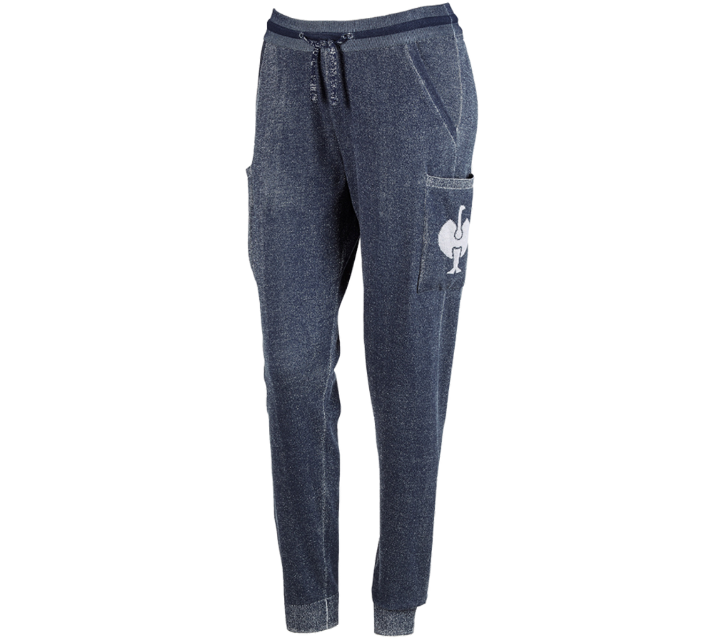 Pantalons de travail: e.s. Homewear Pantalon cargo, femmes + bleu profond