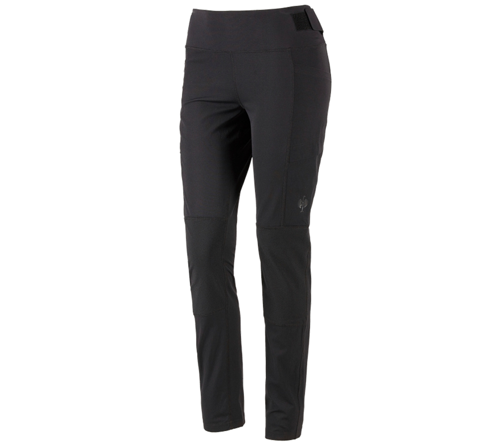 Pantalons de travail: Collant fonctionnel d’hiver e.s.trail, femmes + noir