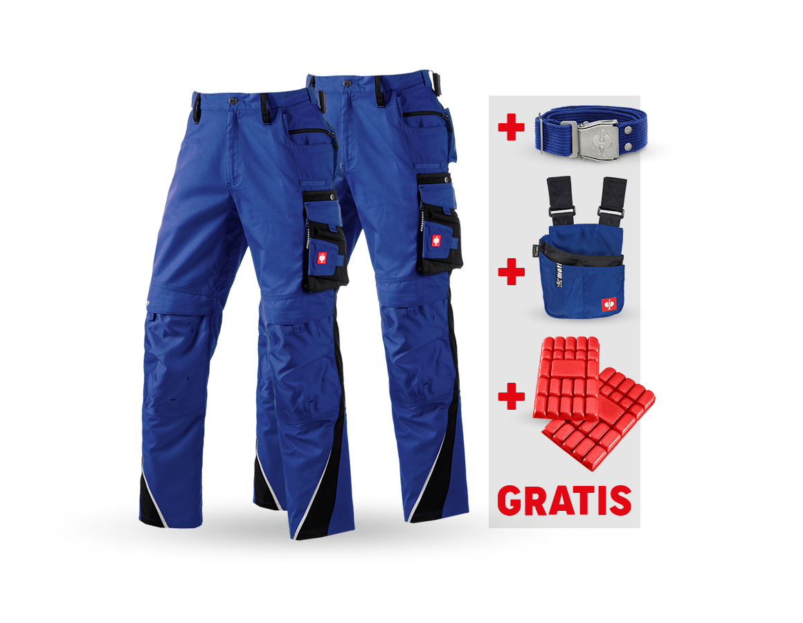 Kleding: SET: Werkbroek + winterwerkbroek e.s.motion + korenblauw/zwart