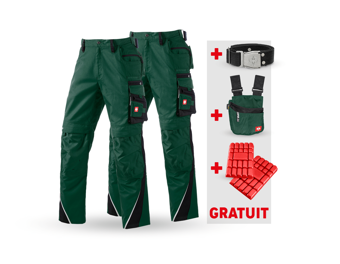 Vêtements: KIT : Pantalon + pantalon d'hiver e.s.motion + vert/noir