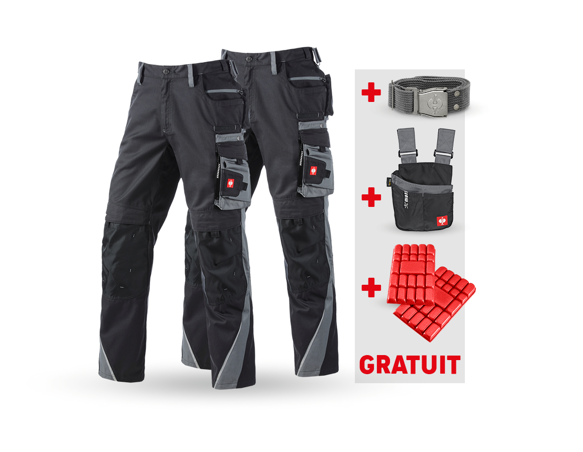 Vêtements: KIT : Pantalon + pantalon d'hiver e.s.motion + graphite/ciment