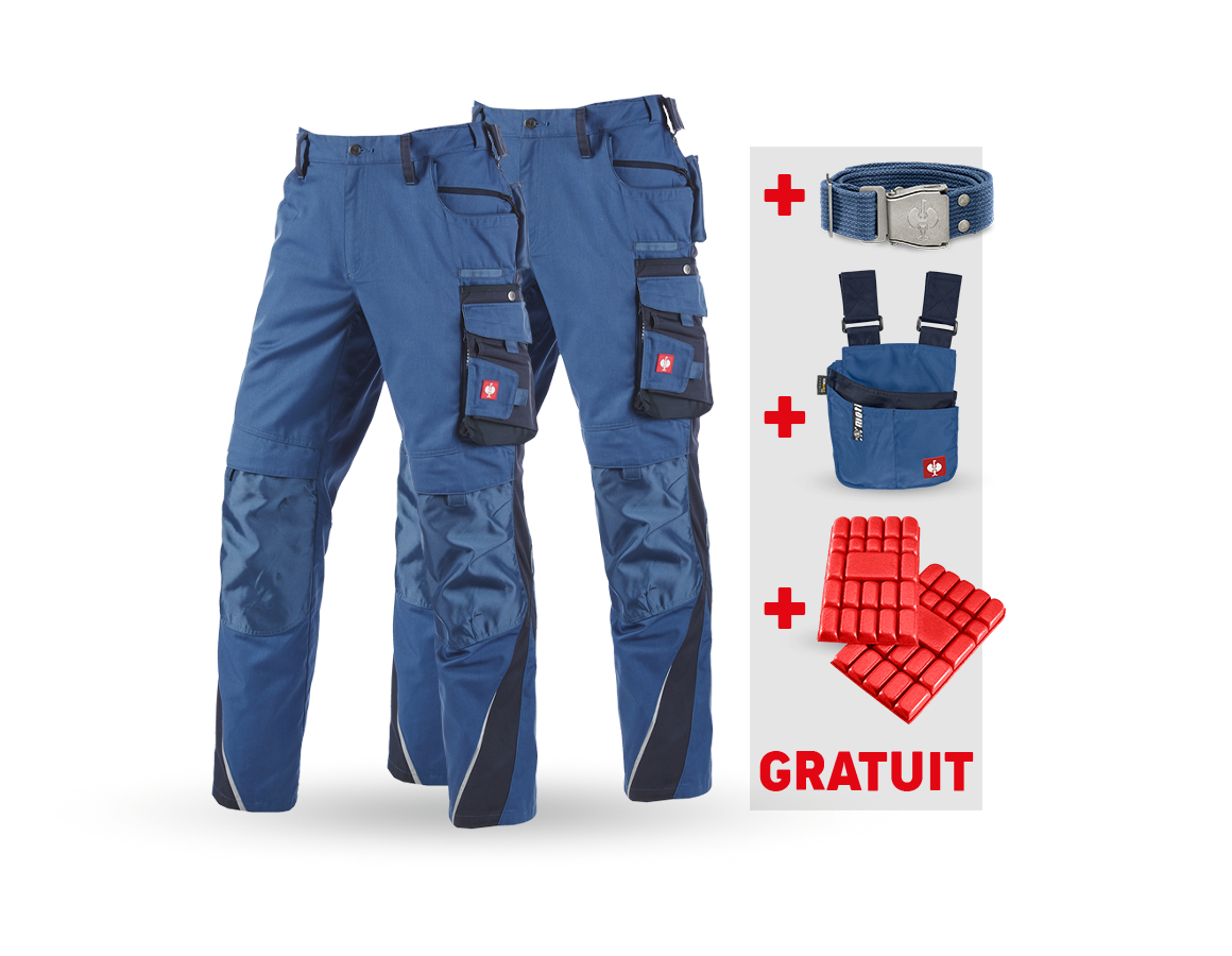 Vêtements: KIT : Pantalon + pantalon d'hiver e.s.motion + cobalt/pacifique