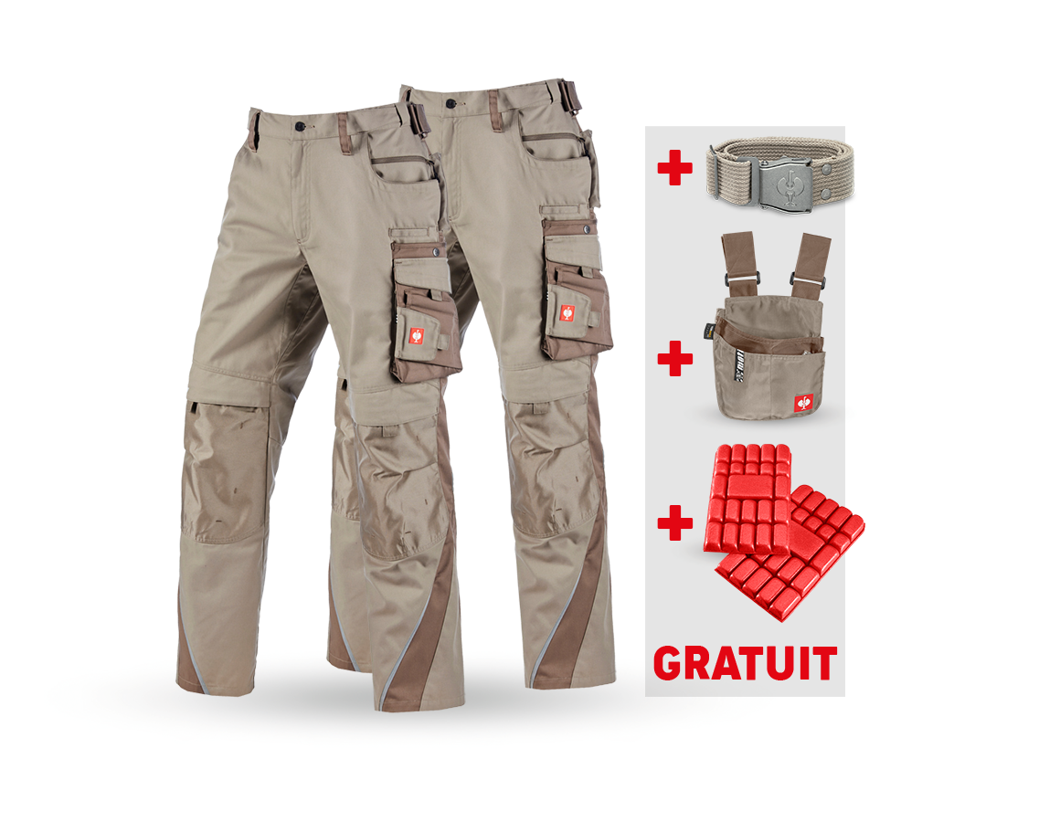 Vêtements: KIT : Pantalon + pantalon d'hiver e.s.motion + glaise/tourbe