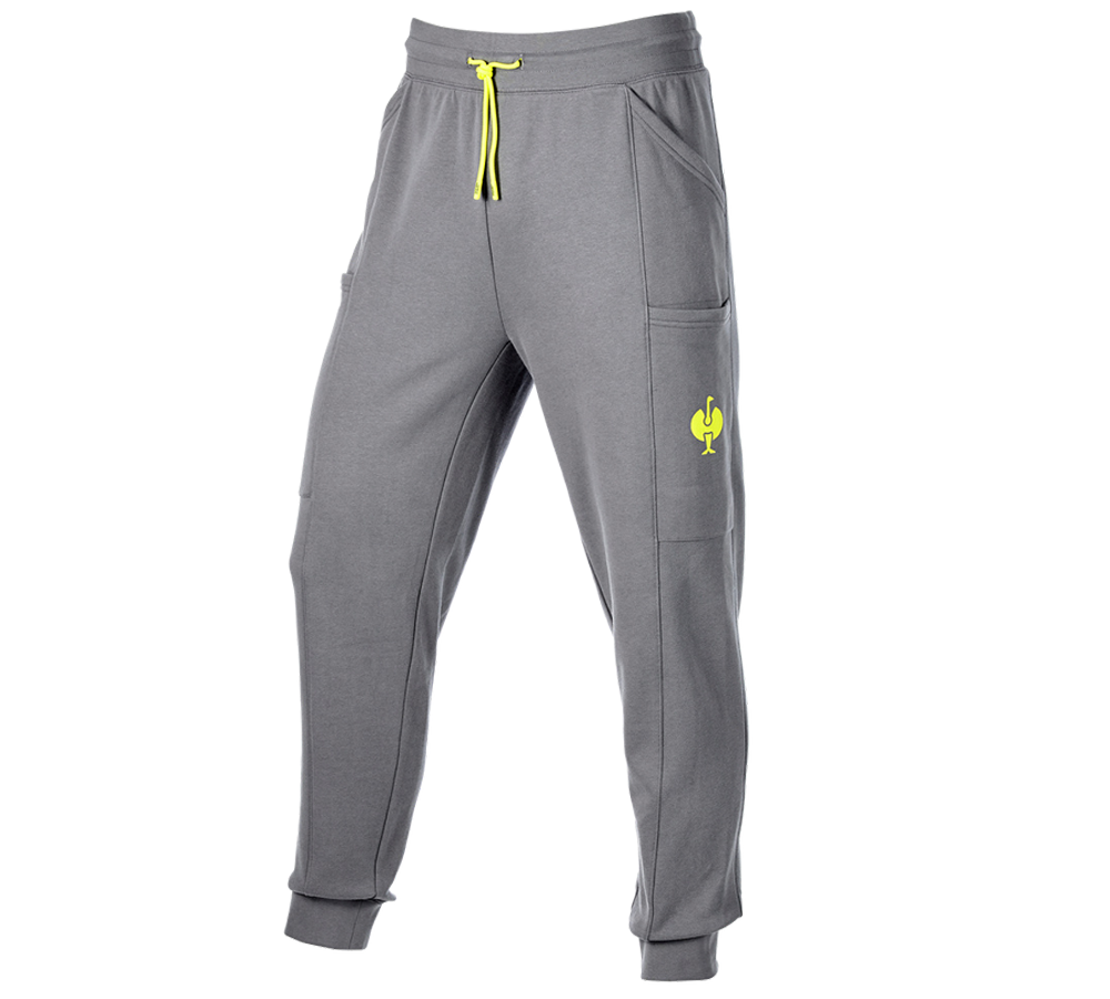 Vêtements: Pantalon sweat light e.s.trail + gris basalte/jaune acide