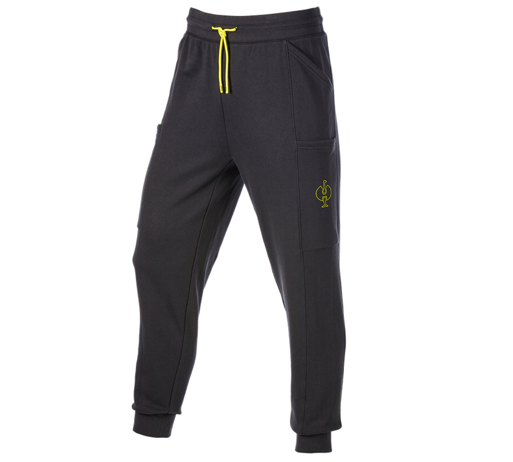 Accessoires: Sweat pants light  e.s.trail + zwart/zuurgeel