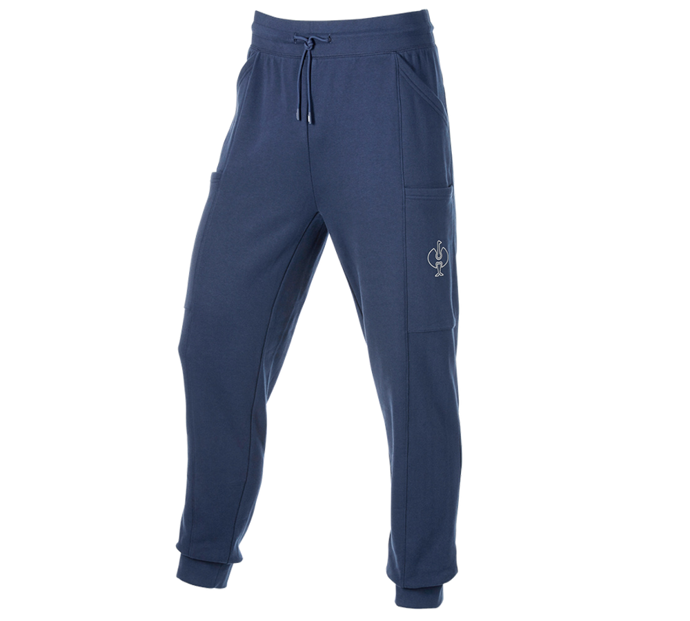 Accessoires: Sweat pants light  e.s.trail + diepblauw/wit