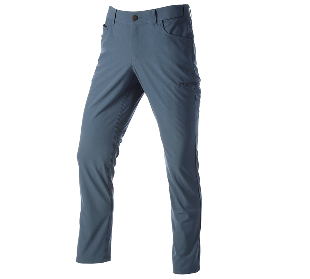 Thèmes: Pantalon de trav. à 5 poches Chino e.s.work&travel + bleu fer