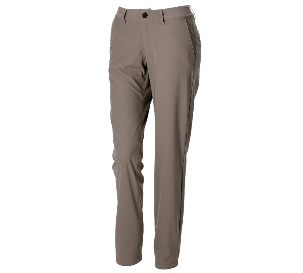 Thèmes: Pantalon de travail Chino e.s.work&travel, femmes + brun ombre