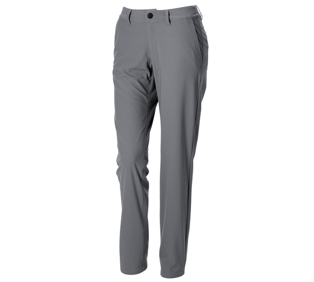 Werkbroeken: Werkbroek Chino e.s.work&travel, dames + bazaltgrijs