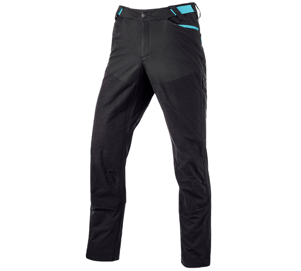 Werkbroeken: Hybrid Functionele broek e.s.trail + zwart/lapis turkoois