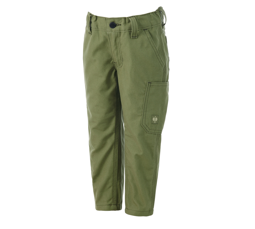 Vêtements: Pantalon à taille élastique e.s.iconic, enfants + vert montagne