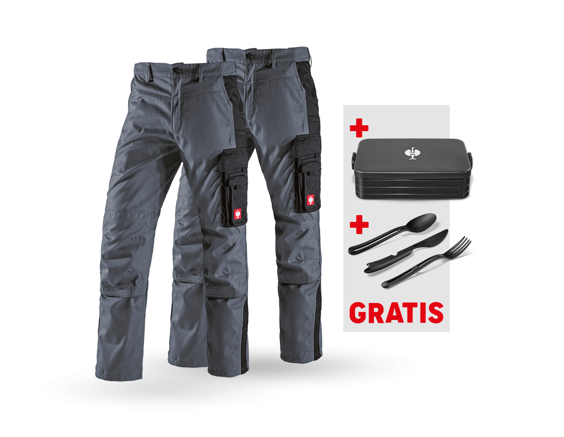 Bekleidung: SET: 2x Bundhose e.s.active + grau/schwarz