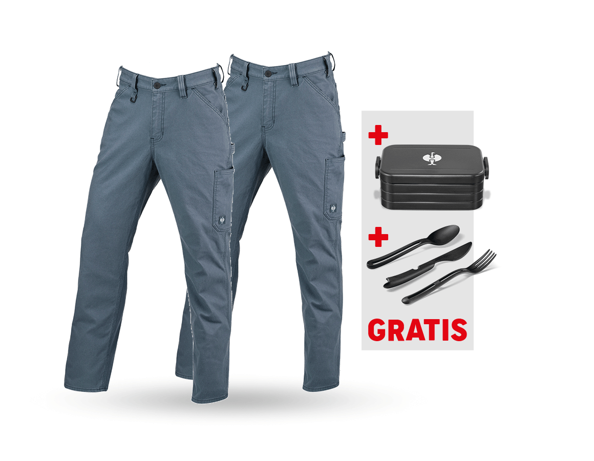 Kleding: SET: 2x werkbroek e.s.iconic + oxideblauw