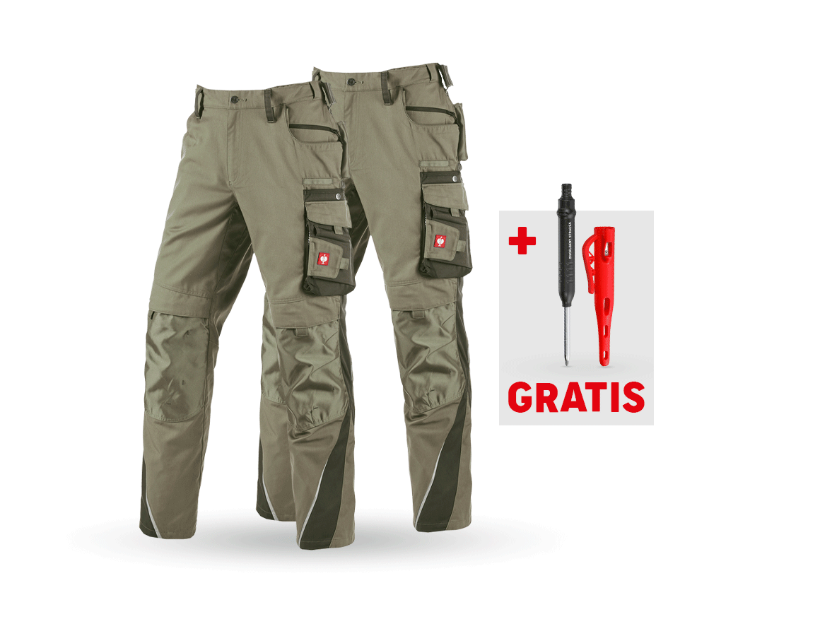 Bekleidung: SET: 2x Bundhose e.s.motion + schilf/moos