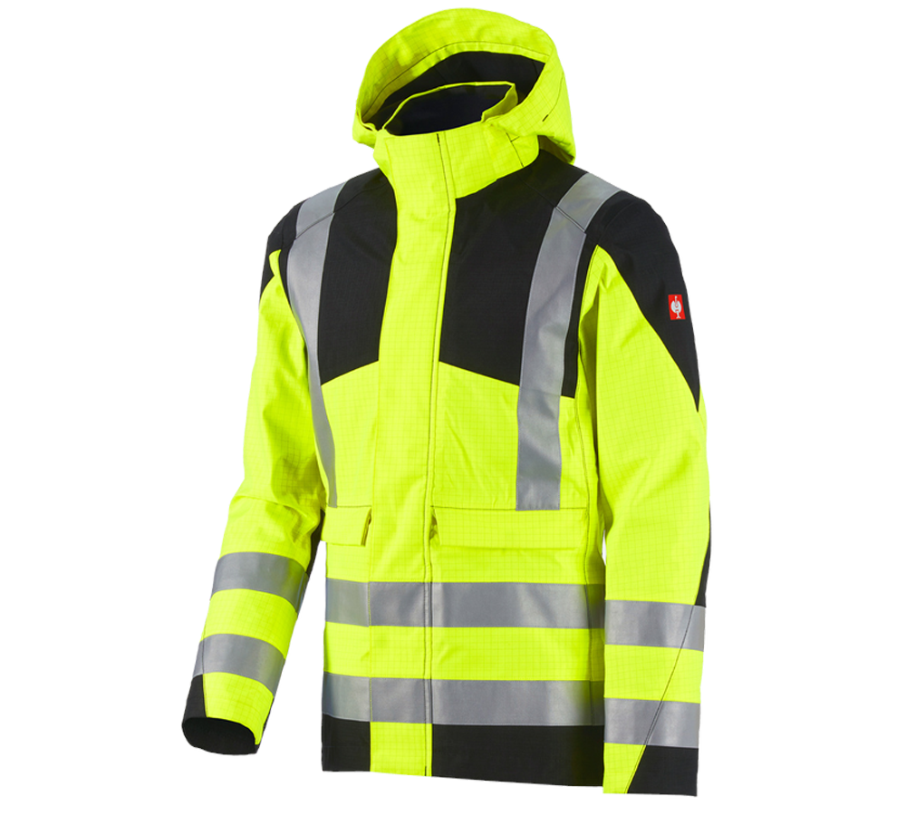 Vestes de travail: e.s. Veste de protection multinorm high-vis + jaune fluo/noir