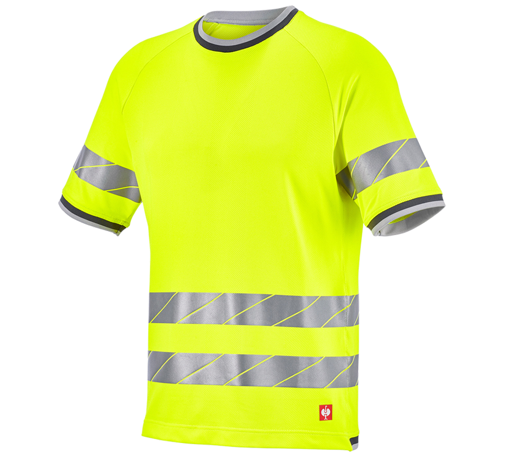 Kleding: Functionele veiligheids-T-shirt e.s.ambition + signaalgeel/antraciet