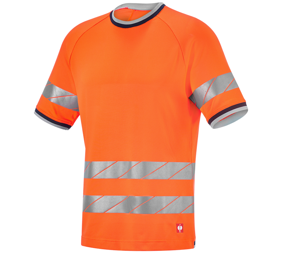 Kleding: Functionele veiligheids-T-shirt e.s.ambition + signaaloranje/donkerblauw