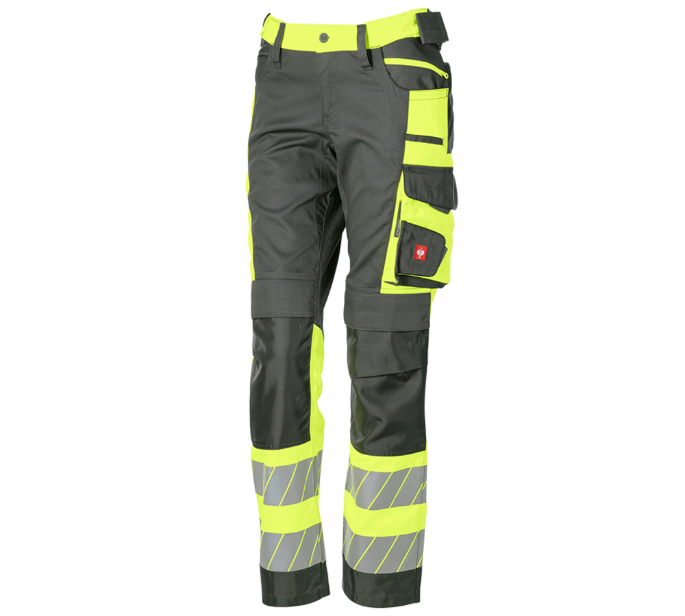 Thèmes: Pantalon à taille él.signal. e.s.motion 24/7,femm. + anthracite/jaune fluo