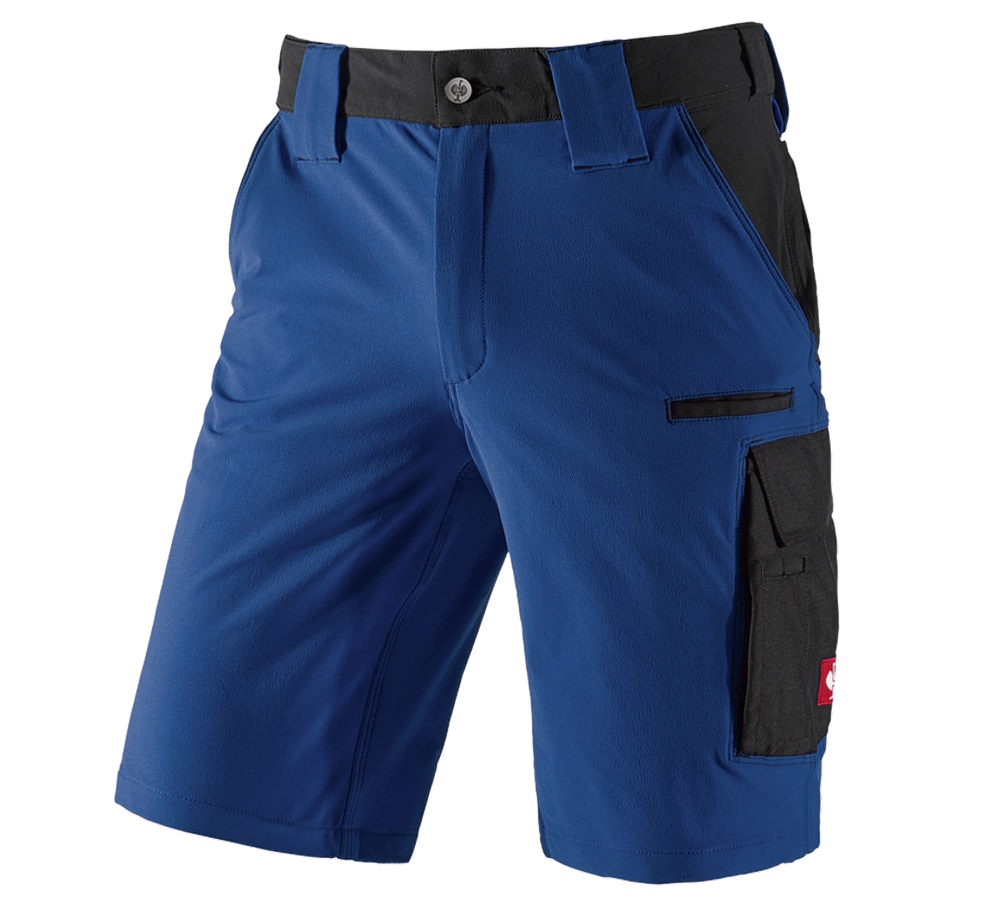 Pantalons de travail: Short fonctionnel e.s.dynashield + bleu royal/noir