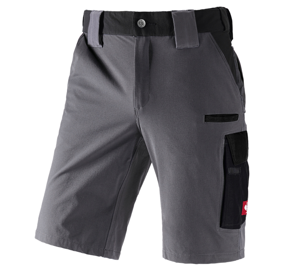 Pantalons de travail: Short fonctionnel e.s.dynashield + ciment/noir