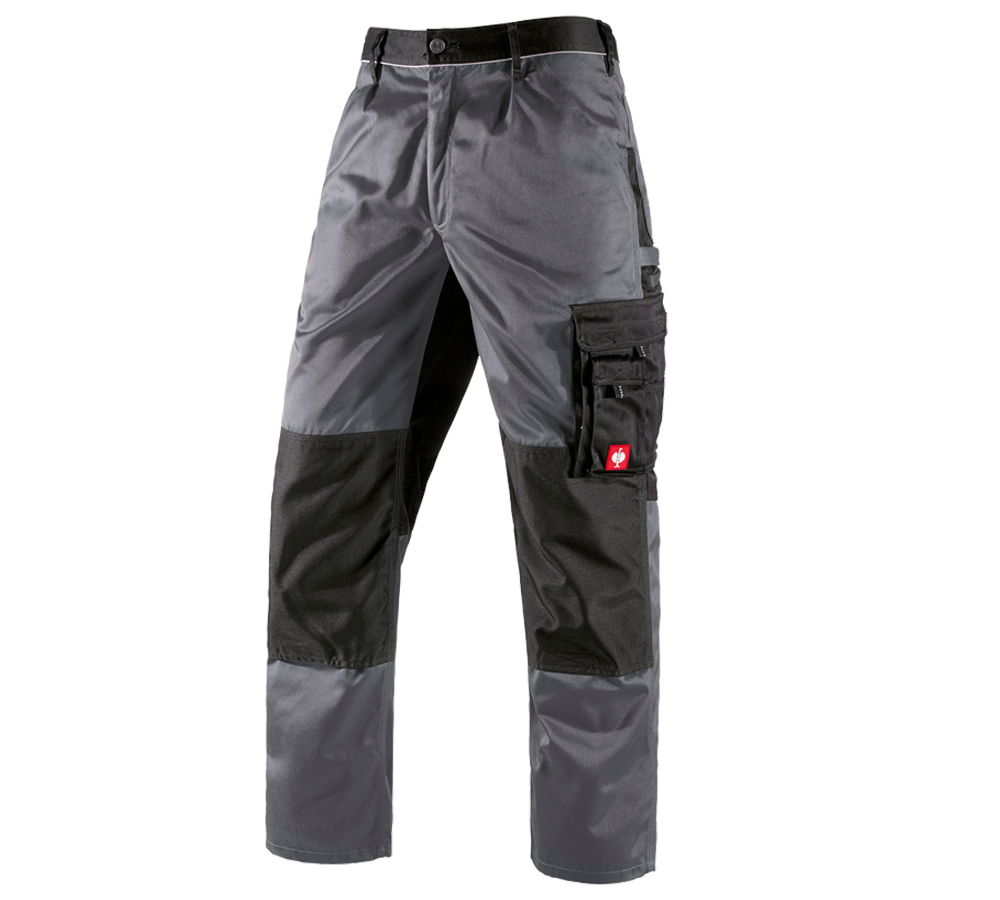 Pantalons de travail: Pantalon à taille élastique e.s.image + gris/noir