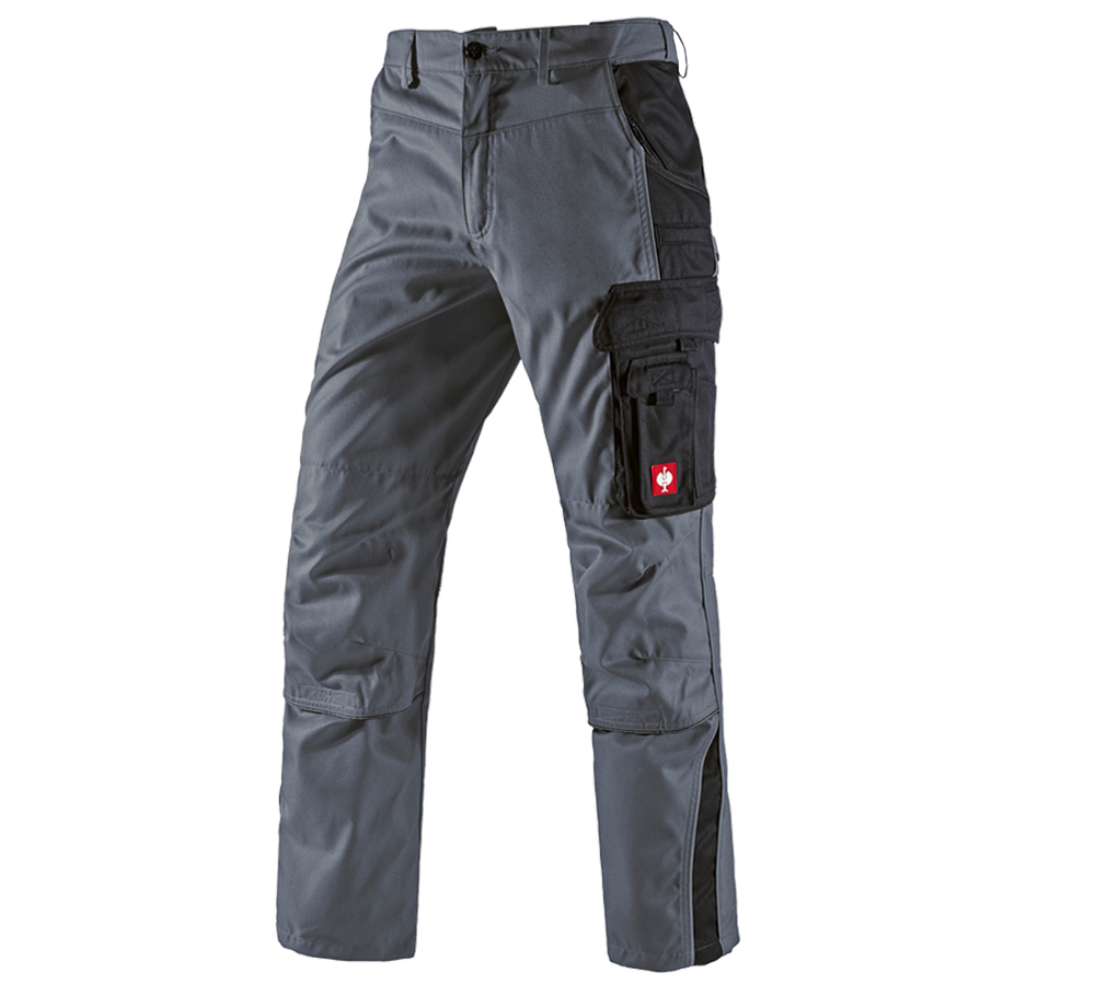Pantalons de travail: Pantalon à taille élastique e.s.active + gris/noir